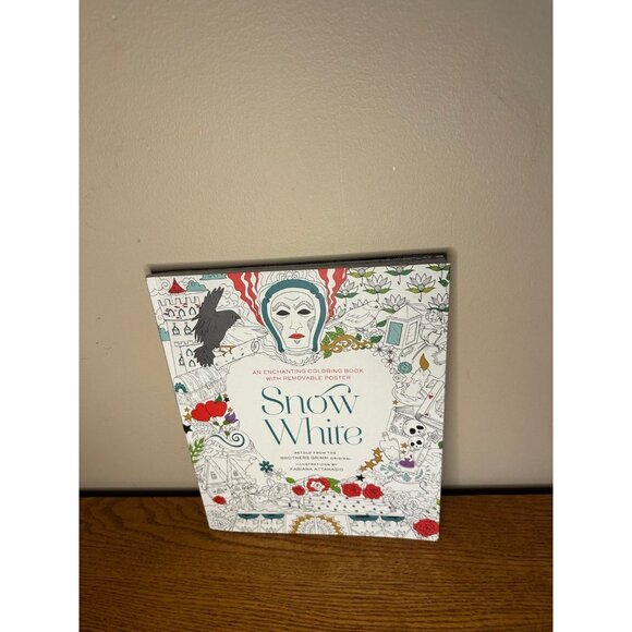 SNOW WHITE COLORING BOOK By Fabiana Attanasio w Removable Poster NEW - Picture 1 of 3